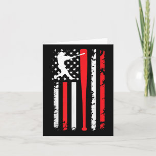 Vintage Baseball-Amerikaner-Flaggen-Baseball-Spira Karte