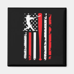 Vintage Baseball-Amerikaner-Flaggen-Baseball-Spira Magnet