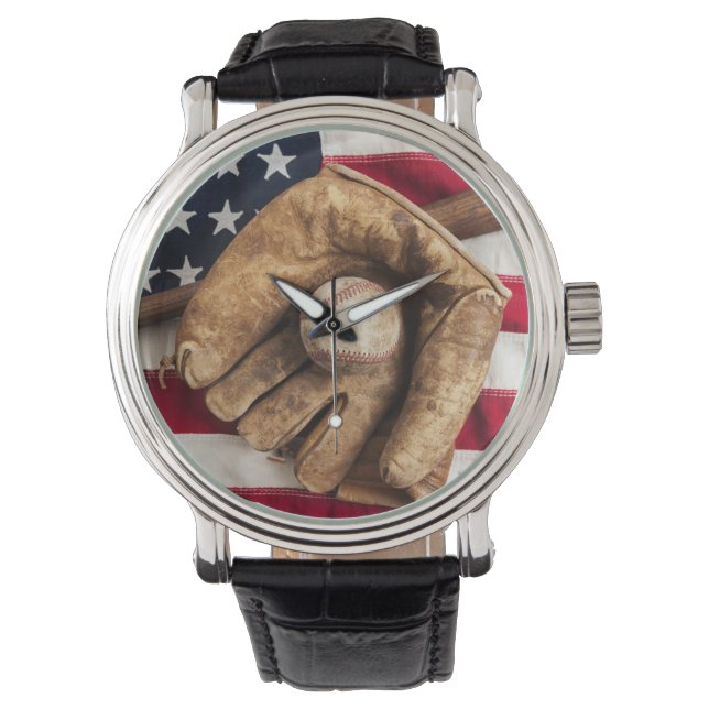 Vintage-Baseball Armbanduhr (Vorderseite)