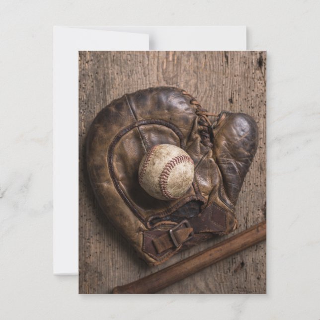 Vintage Baseball-Ausrüstung (Vorderseite)