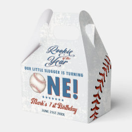 Vintage Baseball Boys 1. Geburtstag Gastgeschenk B Geschenkschachtel