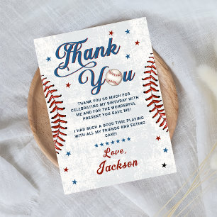 Vintage Baseball Boys Geburtstag Danke Karte