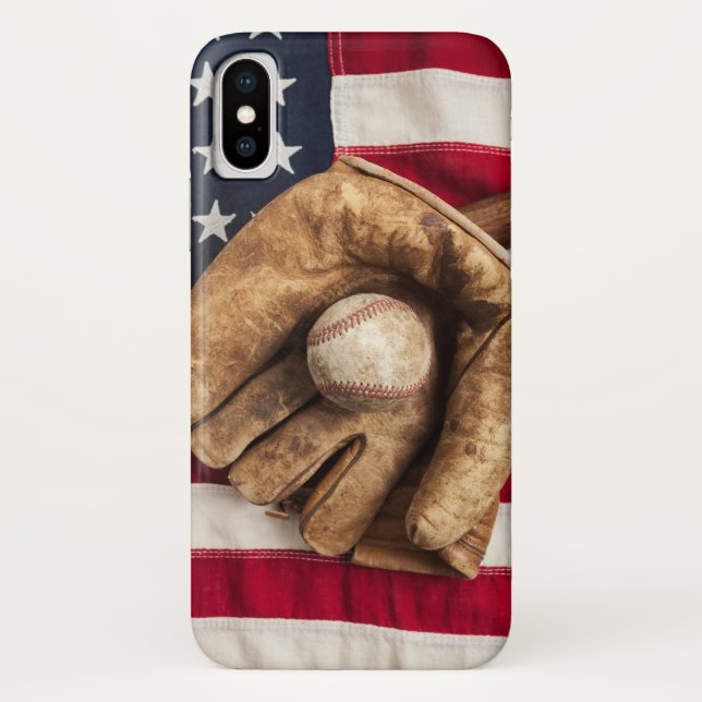 Vintage Baseball Case-Mate iPhone Hülle (Rückseite)