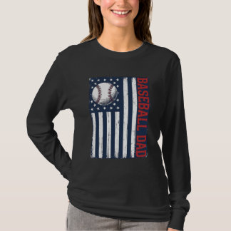 Vintage Baseball Dad Flag Shirt Design_1