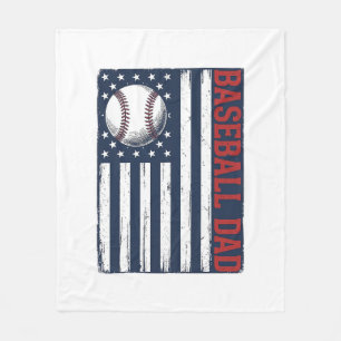 Vintage Baseball Dad Flag Shirt Design_1 Fleecedecke
