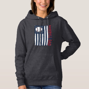 Vintage Baseball Dad Flag-Shirt Design_1 Hoodie