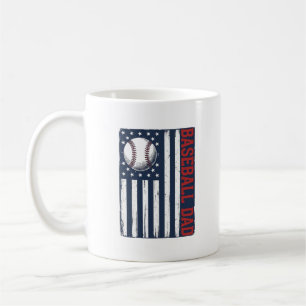 Vintage Baseball Dad Flag Shirt Design_1 Kaffeetasse