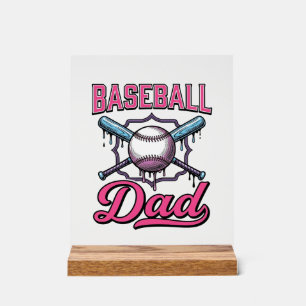 Vintage Baseball Dad Gravur T-Shirt Design (2)_ Acrylschild