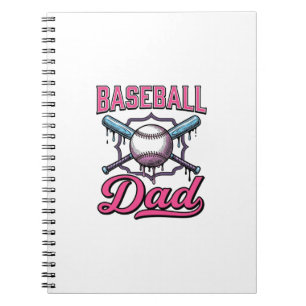 Vintage Baseball Dad Gravur T-Shirt Design (2)_ Notizblock