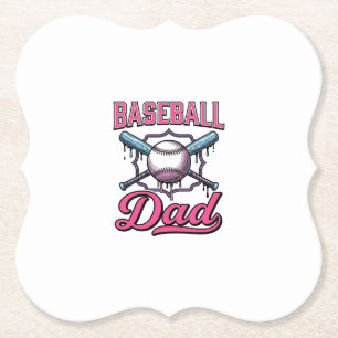 Vintage Baseball Dad Gravur T-Shirt Design (2)_ Untersetzer