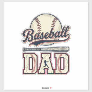 Vintage Baseball Dad Vektor-Shirt Design_1 Aufkleber
