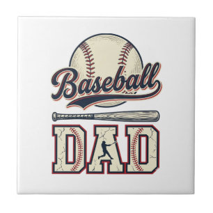 Vintage Baseball Dad Vektor-Shirt Design_1 Fliese