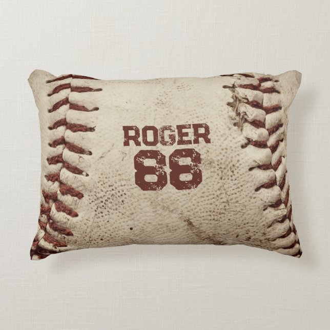 Vintage Baseball Dekokissen (Vorderseite)