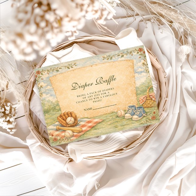 Vintage Baseball Diapper Raffle Begleitkarte (Von Creator hochgeladen)