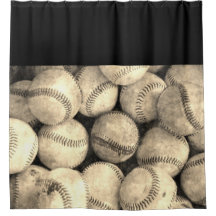 Vintage-Baseball-Duschvorhang