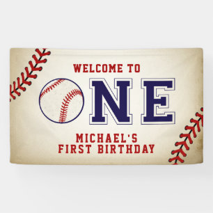 Vintage-Baseball-Erstgeburtstag Banner