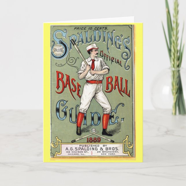 Vintage-Baseball-Führer Karte (Vorderseite)
