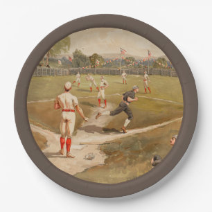 Vintage Baseball Game Sport Theme Party des 18. Ja Pappteller