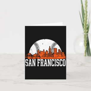 Vintage Baseball-Geschenk für Männer mit San Franc Karte