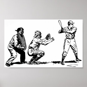 Vintage Baseball-Grafik Poster