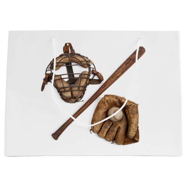 Vintage Baseball Große Geschenktüte (Vorderseite)