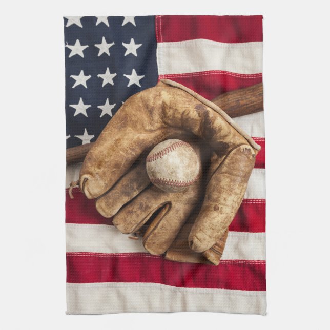 Vintage Baseball Handtuch (Vertikal)