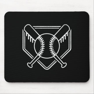 Vintage Baseball-Heimplatte Jungen Baseballschläge Mousepad