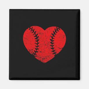 Vintage Baseball Herz Valentinstag Jungen Mädchen Magnet