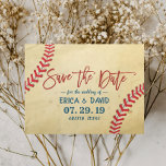 Vintage Baseball-Hochzeit speichern Sie das Datum Ankündigungspostkarte<br><div class="desc">Vintage Baseball-Hochzeit speichern Sie die Ankündigungen des Datums.</div>