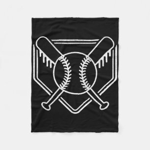Vintage Baseball Home Plate Jungen Baseballschläge Fleecedecke
