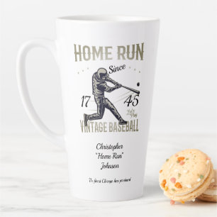Vintage Baseball Home Run Personalisiert Milchtasse
