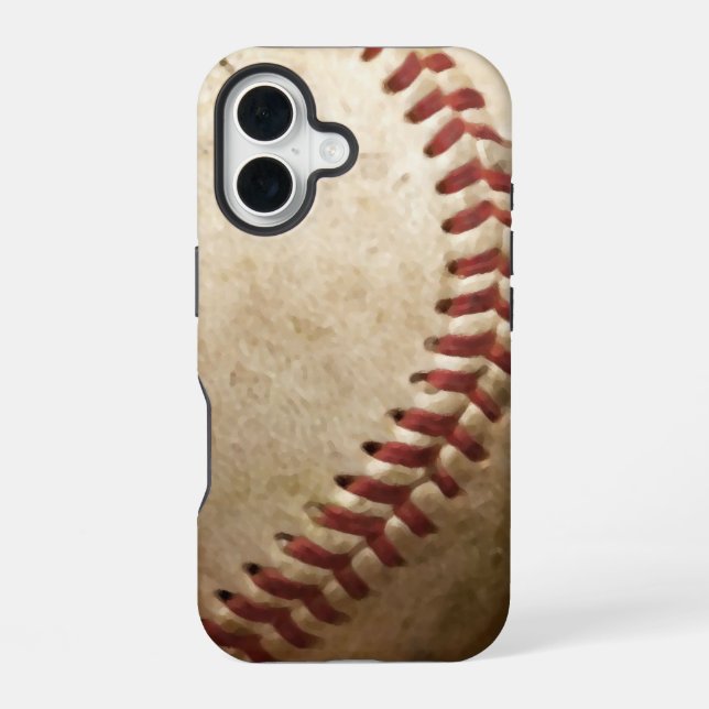Vintage Baseball iPhone 16 Hülle (Rückseite)