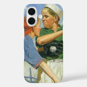 Vintage-Baseball, Kinder, Jungen beim Sport iPhone 16 Hülle