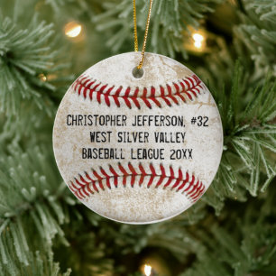 Vintage-Baseball-Kinder-Jungen-Sport Keramik Ornament