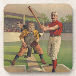Vintage-Baseball-Kork-Unterlage Untersetzer