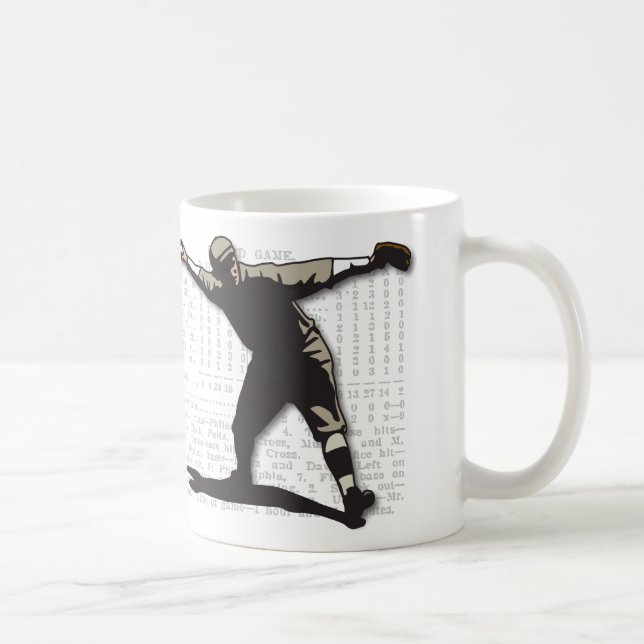 Vintage Baseball-Krug-Tasse Kaffeetasse (Rechts)