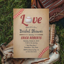 Vintage-Baseball-Liebe-Sport-Thema-Junggesellinnen