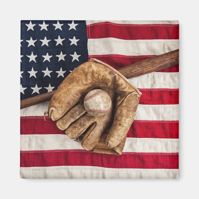 Vintage Baseball Magnet (Vorne)