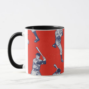 Vintage-Baseball-Muster Tasse