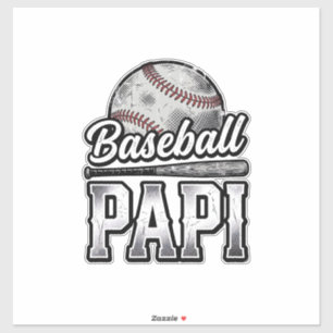 Vintage Baseball Papi abgenutztes Dad-Shirt Design Aufkleber
