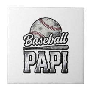 Vintage Baseball Papi abgenutztes Dad-Shirt Design Fliese