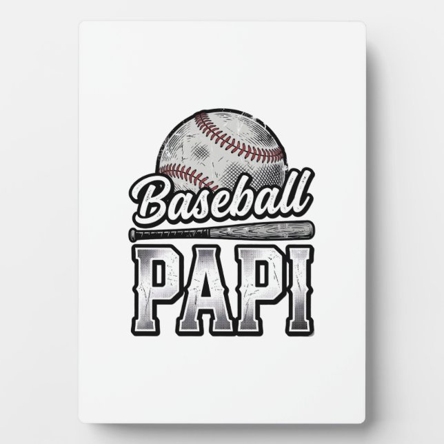 Vintage Baseball Papi abgenutztes Dad-Shirt Design Fotoplatte (Vorderseite)