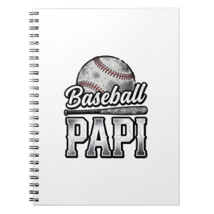Vintage Baseball Papi abgenutztes Dad-Shirt Design Notizblock