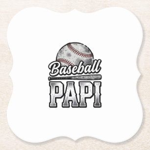 Vintage Baseball Papi abgenutztes Dad-Shirt-Design Untersetzer