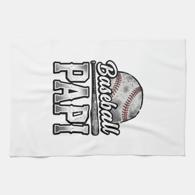 Vintage-Baseball-Papi-Distressed-Dad-Shirt-Design_ Geschirrtuch (Horizontal)