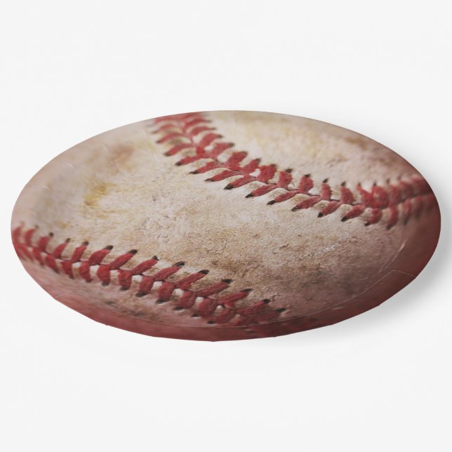 Vintage Baseball Pappteller (Schrägansicht)