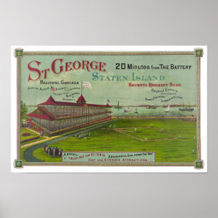 Vintage Baseball-Park-Plakat Poster