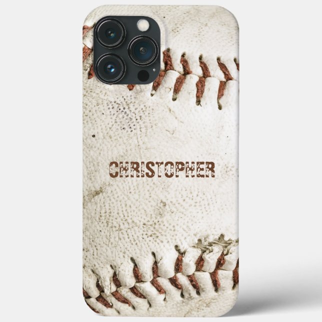 Vintage-Baseball Personalisiert Case-Mate iPhone Hülle (Rückseite)