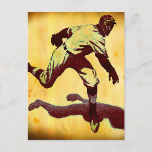 Vintage Baseball-Pitcher-Note Postkarte