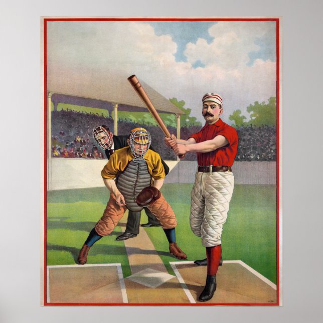 Vintage Baseball Players  Poster (Vorne)